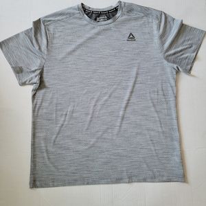 NWOT Mens Reebok Gray Black Heather Athletic T Shirt - 2XL